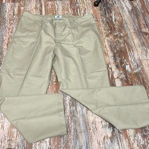 Beige colored Lee 42 x 30 Total Freedom relaxed fit casual pants/slacks